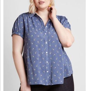 ModCloth Short Sleeve Button Up Blouse